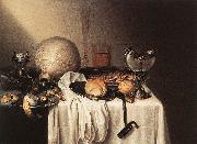 BOELEMA DE STOMME, Maerten Still-Life with a Bearded Man Crock and a Nautilus Shell Cup china oil painting reproduction